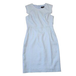 NWT J.Crew Resume Sheath in Gentle Sea Blue Stretch Linen Dress 8 $188